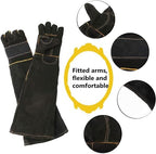 AOWPFVV Animal Handling Gloves Bite Proof for Dogs,Cats, 23.6in Large | Falconry,Birds,Snake,Reptile,Vets, Groomers & Animal Control