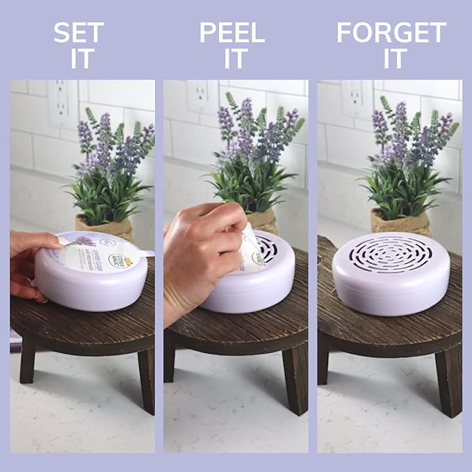 Citrus Magic Solid Air Fresheners, Lavender Escape, 8 Ounce, Pack of 3 | Odor Absorbing, Passive Diffusion, Odor Elimination Up to 4 Weeks Each, Ideal for Home