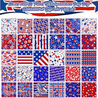 30Pcs 4th of July Dog Bandanas Bulk American Flag Pet Scarf Holiday Puppy Bandanas Washable Adjustable Patriotic Dog Bandana for 250th Anniversary Independence Day Sport Event Small Large Pet Grooming - Image 2