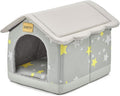 Jiupety Dog House Indoor, M Size Indoor Dog House for Medium and Small Dog, Warm Cave Sleeping Nest Bed for Cats and Dogs, Gray