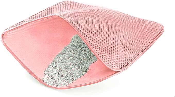 Cat Litter Mat, Kitty Litter Trapping Mat, Honeycomb Double Layer Mats, No Phthalate, Urine Waterproof, Easy Clean, Scatter Control, Catcher Litter Tray Box Rug Carpet