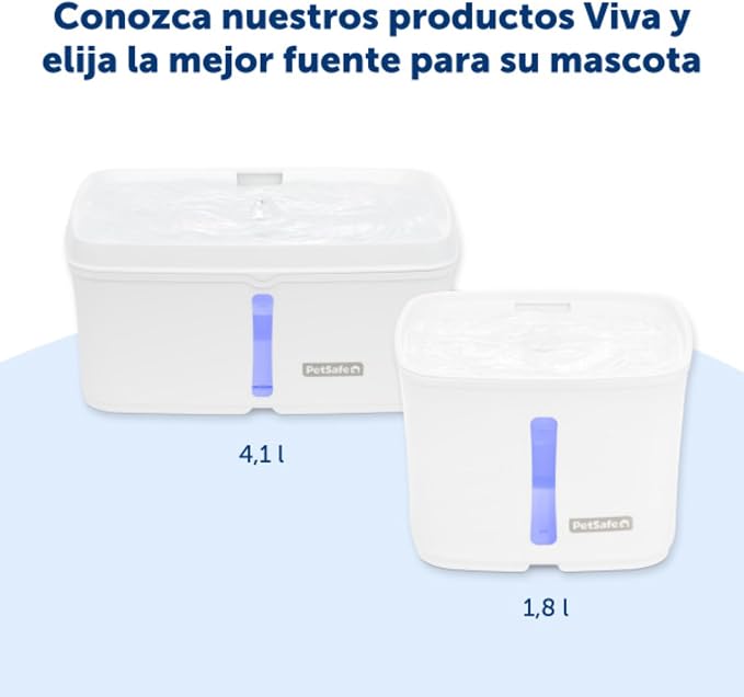 PetSafe Viva Pet Fountain - Encourages Healthy Hydration - Automatic Water Dispenser with Double Filtration - Ultra Quiet Water Fountain - Easy to Assemble & Clean - Stainless Steel - 64 oz | Whisper-Quiet Pump Encourages Hydration, BPA-Free, Dishwashe...