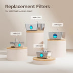 HINTON Pet Water Fountain Replacement Filters & Pre-Filter Sponges for 3.2L/7L/12L Dog and Cat Water Fountain - 9 Pack Filters & 9 Pre-Filter Sponges