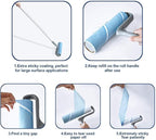 Layers Large 10in Wide Roller 75 Sheets with 4-Foot Extendable Handle | 2 Packs Wide Lint Refills (25+50) , for Remove Pet Hair, Lint, and Dust