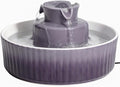 Ceramic Cat Water Fountain, 2.1L/71oz Cupcake Pet Water Fountain | Gradient Purple Automatic Pet Water Fountain For Cats & Dogs, Double Filtration, Easy To Clean, 360° Circulating Water Design