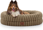 ChiXnuggle Orthopedic Dog Bed, Washable Cover, Faux Fur Bolster Pet Couch | waterproof,egg crate foam,non-slip bottom,for small medium dogs,taupe,30*24*7,dog sofa,puppy bed