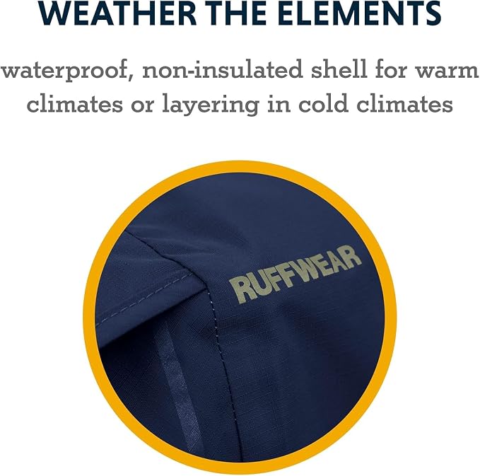Ruffwear, Sun Shower Dog Raincoat, All-Weather Jacket, Waterproof, Windproof & Lightweight, Earth Brown, XX-Small
