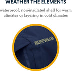 Ruffwear, Sun Shower Dog Raincoat, All-Weather Jacket, Waterproof, Windproof & Lightweight, Midnight Blue, X-Small