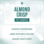 Nature's Specialties Almond Crisp Ultra Concentrated Dog Shampoo for Pets, Makes up to 32 Gallons, Natural Choice for Professional Groomers, Texturizing and Volumizing, Made in USA, 1 gal