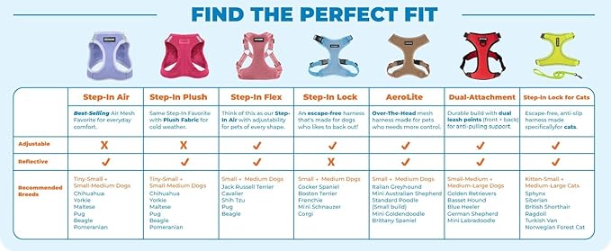 Best Pet Supplies Voyager Adjustable Step-in Flex Breathable Mesh Dog Harness for Small Medium Large Dogs Leash Set (Red), S