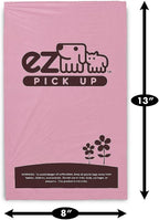 1000 Pet Waste Disposal Dog Poop Bags EZ Pick Up Bag | pink, large size 8"x13", doggy clean up poopy training bags