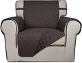 PureFit Reversible Chair Sofa Cover Dog Couch Covers for Sofa, 25.5 in | Chocolate/Chocolate, Water Resistant Couch Protector, Washable Pet Couch Cover with Non Slip and Elastic Straps For Kids
