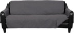 Furhaven Waterproof & Non-Slip Large Sofa/Couch Cover Protector for Dogs, Cats, & Children - Quilted Paw Print Living Room Furniture Cover - Gray, Large Sofa