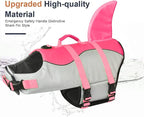 Fragralley Shark Dog Life Jacket, Adjustable Dog Life Vest with Shark Fin, Suit for Small Medium Large Dog Life Vest for Swimming and Boating