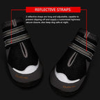 QUMY Dog Shoes for Large Medium Dog Boots & Paw Protectors for Hot Pavement | Summer Heat Protection, Mesh Breathable Nonslip Dog Booties for Hardwood Floors Indoor, Outside Walking Running Hiking Black