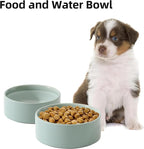 Havniva Cat Bowls Set of Two, 6.1” Ceramic Cat Food and Water Bowls | Cat Food Bowls Whisker Friendly, Non-Slip Base, Food-Grade Ceramic, Wide Opening, Dishwasher Safe, Cat Bowls for Indoor Cats