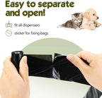 Dog Poop Bags Rolls: Large Leak Proof Hands Stay Clean Easy Tear 1140Count | Poop Bags for Dogs – Extra Thick Odor Control 13 x 9 in Dog Waste Bags Dispenser Daily Dog Walkers Outdoor Cleanup (Black)