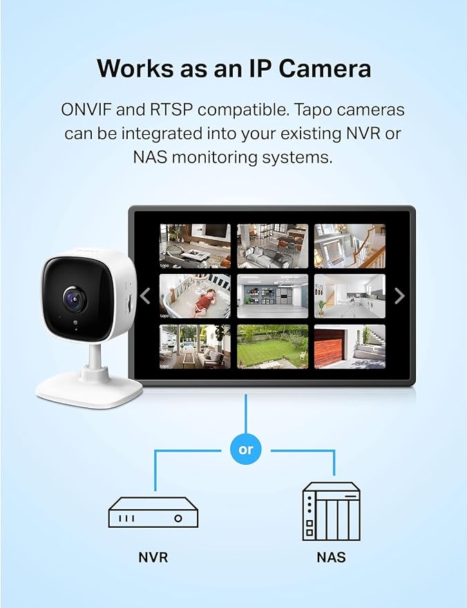 Tapo 2K Indoor Security Camera, Baby Monitor, Dog Camera, Wired, C110P2 | Motion Detection, 2-Way Audio Siren, Night Vision, Cloud & SD Card Storage(Up to 512GB), Works w/Alexa & Google Assistant