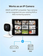 Tapo 2K Indoor Security Camera, Baby Monitor, Dog Camera, Wired, C110P2 | Motion Detection, 2-Way Audio Siren, Night Vision, Cloud & SD Card Storage(Up to 512GB), Works w/Alexa & Google Assistant