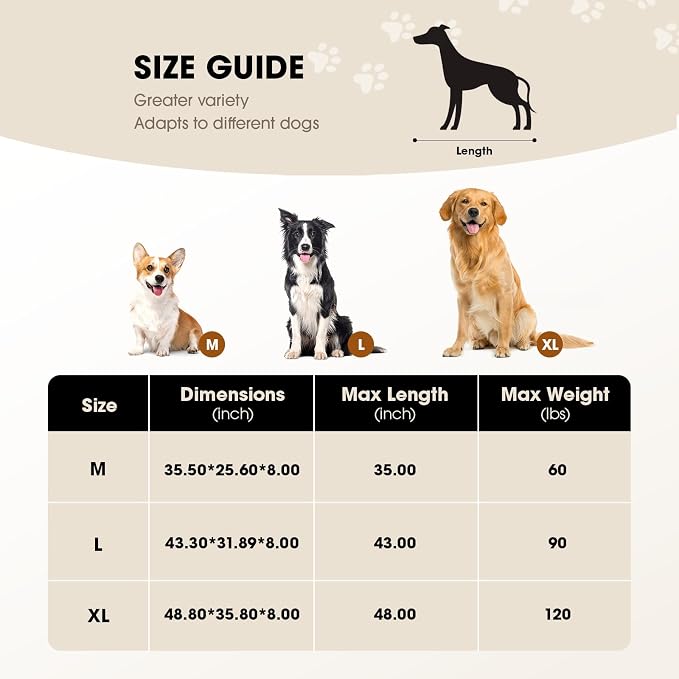 Czpalo Outdoor Elevated Dog Bed for Large Sized Dogs, No-Tool Assembly. | Raised design promotes airflow. Tool-free assembly, easy-to-clean mesh, portable, with anti-skid feet. Indoor/outdoor use.