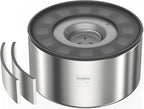 1Gallon No Spill Water Bowl for Dogs, Double-Wall Stainless Steel with Splash-Proof Paws Lid and Floating Disk, Non-Slip Base, Easy to Clean Slow Water Feeder for Large Medium Dogs