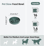 Havniva Slow Feeder Dog Bowls, Ceramic Dog Bowl Slow Feeder for Fast Eater | 1.6 Cups Puzzle Dog Food Bowl, Slow Feeding Bowls for Medium Dogs, Non-Slip Rubber Base, Anti-Choking