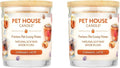 Pet House Fall Candles, Long Lasting, Clean Burning, Soy Wax Scented Candles for Pet Odor, Caramel Latte, 2 Pack