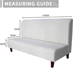Easy-Going 100% Waterproof Futon Cover, Stretch Futon Slipcover Medium | Dual Waterproof Armless Futon Couch Cover, Leakproof Sofa Bed Furniture Protector for Kids Pets Dog Cat, Bluestone