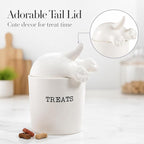 Dog Tail Treat Canister - Ceramic Dog Treat Jar | Store Your Dog Treats