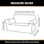 Stretch Loveseat Sofa Cover Slipcover Couch Cover for 2 Cushion Sofa Washable Sofa Cover for Pets Friendly Furniture Protector Covers with Non Slip Bottom(Loveseat, Porcelain)