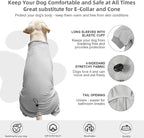 Dog Pyjamas PJS Sweater Clothes and Home Clothing Suitable for Small to Medium Breeds of Dogs, Dog Neutering Suits, Extra-Large Stretch Fabric, Four-Legged Clothes(Thin Gray, XL)