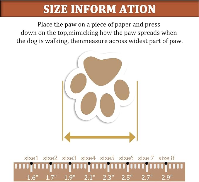 CovertSafe& Dog Boots for Dogs Non-Slip, Waterproof Dog Booties for Outdoor, Dog Shoes for Medium to Large Dogs 4Pcs with Rugged Sole Black-Brown
