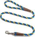 Mendota Pet Snap Leash - British-Style Braided Dog Lead, Made in The USA - Sunset, 3/8 in x 6 ft - for Small/Medium Breeds