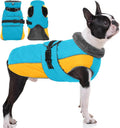 QBLEEV Warm Dog Jacket - Reflective, Adjustable Winter Coat with Turtleneck for Cold Weather, Waterproof Fleece Snowsuit for Small, Medium, Large Dogs