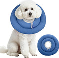 IDOMIK Dog Recovery Collar, Waterproof Soft Dog Cone After Surgery | Comfy Protective Elizabethan Collar Alternative for Dogs Cats, Adjustable Pet Neck Donut Cone Anti-Licking Wounds,Navy,M