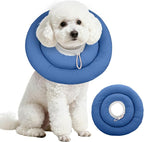IDOMIK Dog Recovery Collar, Waterproof Soft Dog Cone After Surgery | Comfy Protective Elizabethan Collar Alternative for Dogs Cats, Adjustable Pet Neck Donut Cone Anti-Licking Wounds,Navy,M