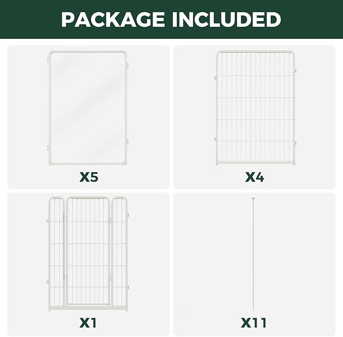 FXW AuraSpace Pro Acrylic & Wire Mesh Indoor Dog Playpen, 40" H, 10 Panels | Clear View, Heavy-duty Metal, Flexible Layouts, Easy Walk-Through, For Medium & Large Dogs, Patented