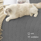 Tcksstex Waterproof and Non-Slip Dog Bed Cover and Pet Blanket Sofa Pet Bed Mat ，car Incontinence Mattress Protectors Furniture Couch Cover for Most Cats Dogs,Pets（52x82-Dark Grey）