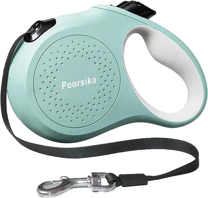 Retractable Dog Leash 16 ft Extendable Leash for Small and Medium Dogs Tangle-Free Nylon Tape One-Hand Brake Lock Walking Lead Up to 55 lbs