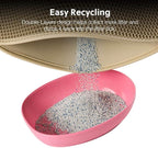 Cat Litter Mat, Kitty Litter Trapping Mat, Honeycomb Double Layer Mats, No Phthalate, Urine Waterproof, Easy Clean, Scatter Control, Catcher Litter Tray Box Rug Carpet