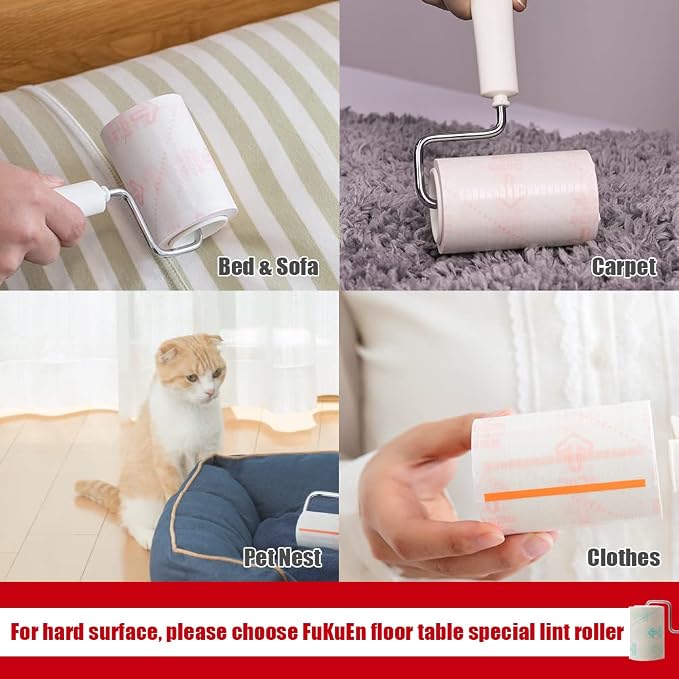 Lint Roller for Pet Hair Extra Sticky Portable Lint Rollers 210 Sheets Value Set 3 Rollers with 1 Handle 1 Cover Strong Adhesive Lint Remover for Clothes Furniture Carpet Dog & Cat Hair