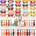 Sadnyy 50 Pcs Fall Dog Bow Ties Neckties Adjustable Collar, Thanksgiving by Sadnyy
