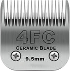 4FC Grooming Ceramic Pet Clipper Blades Compatible with Andis & Oster A5 | Cut Length 3/8"(9.5mm),Compatible with Wahl KM10 Series Clippers