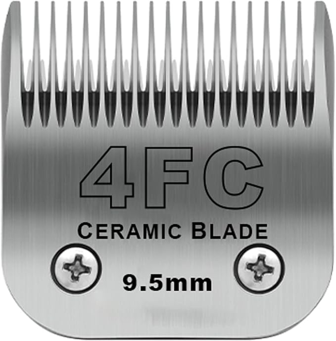 4FC Grooming Ceramic Pet Clipper Blades Compatible with Andis & Oster A5 | Cut Length 3/8"(9.5mm),Compatible with Wahl KM10 Series Clippers