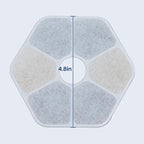 Cat Fountain Replacement Filter, 6 Pack Filters with 6 Pump Sponges for 2.2L/74oz Cat Water Fountain, Multi-Stage Filtration Pet Water Dispenser Filter, Flower Pet Fountain Filter