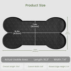 PWTAA Dog Food Mat Anti-Slip Silicone Dog Bowl Mat Thicker Pet Placemat Waterproof Cat Feeder Pad with Raised Edge Puppy Kitten Feeding Mats Suitable Small Medium-Sized Dogs Cats Eating Tray - 2PCS