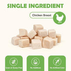 Freeze-Dried Chicken Treats for Dogs and Cats, 6 oz | Single Ingredient, High Protein Recipe, Grain-Free Snack, Food Topper Use, Training Treats