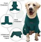 Dog Pyjamas PJS Sweater Clothes and Home Clothing Suitable for Medium to Large Breeds of Dogs, Dog Neutering Suits, Extra-Large Stretch Fabric, Four-Legged Clothes (Thin Dark Green, 5XL)
