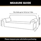 Oversized Stretch Sofa Cover Slipcover 1-Piece, Spandex Jacquard Fabric Universal Couch Cover for 3 Cushion, Washable Non Slip Sofa Cover, Pet Friendly(XL Sofa 101"-110", Sage)