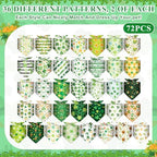 72 Pcs St Patrick's Dog Bandanas Bulk Shamrock Bandanas for Dog Adjustable Washable Pet Triangle Scarf Soft Kerchief Bib for St Patrick's Holiday Pet Costume Accessories - Image 3
